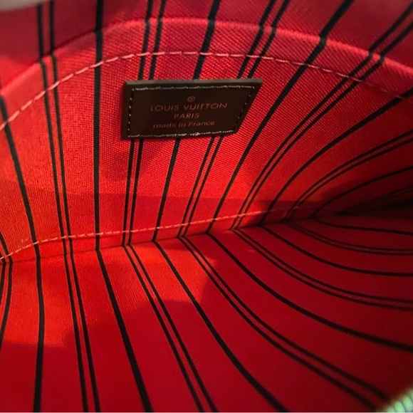 Authentic Louis Vuitton NEW damier ebene Neverfull GM pouch - Picture 9 of 12